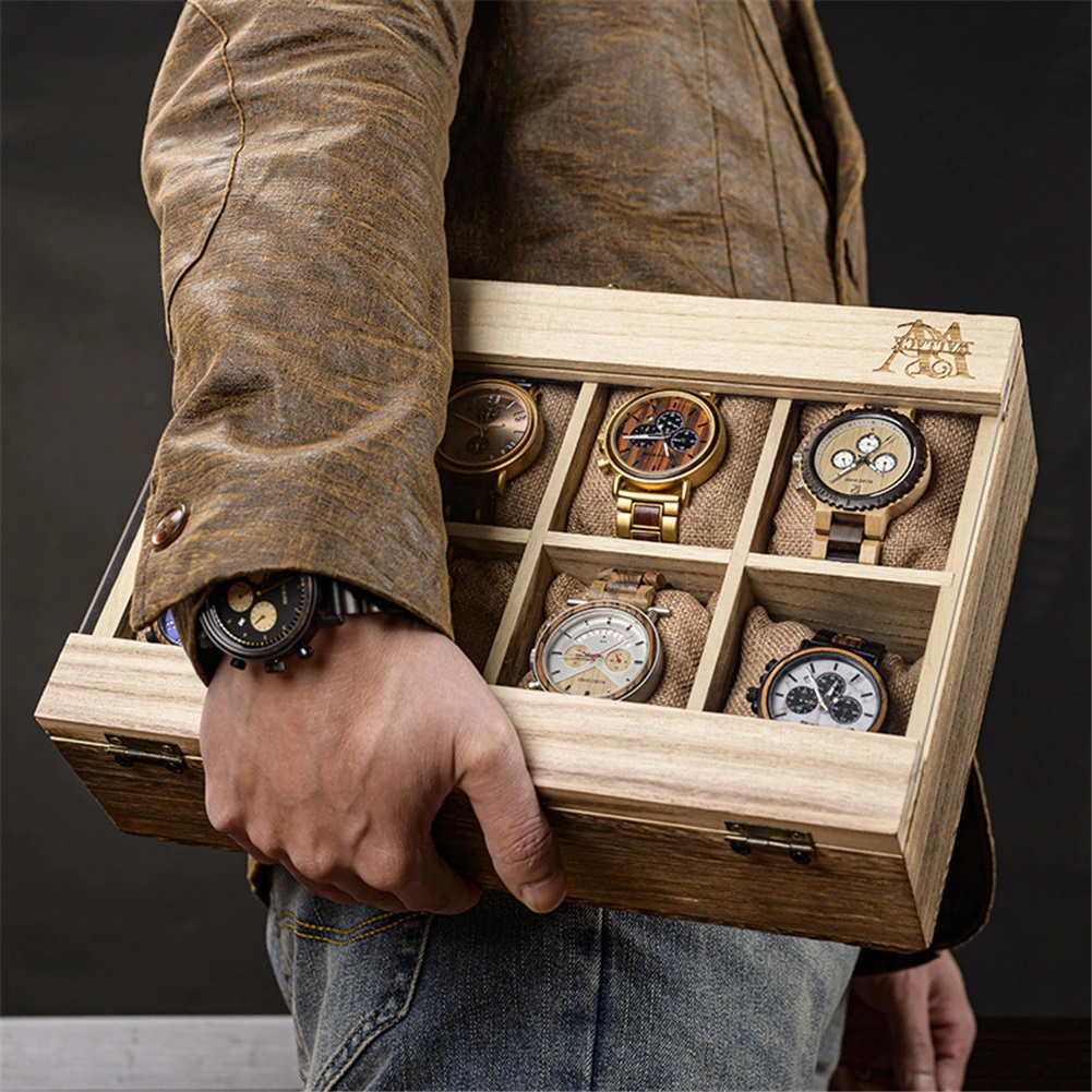 Hộp gỗ đựng đồng hồ 8 ngăn – DH 03