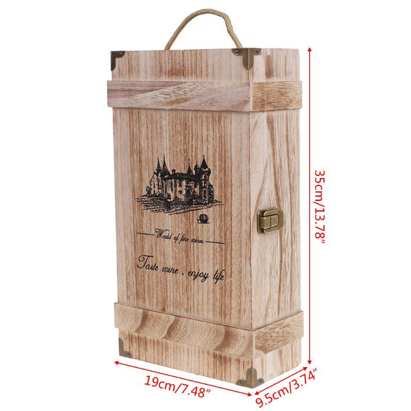 Hộp đựng rượu vang bằng gỗ cổ điển