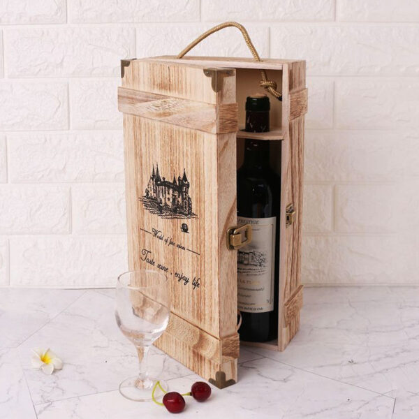 Hộp đựng rượu vang bằng gỗ cổ điển